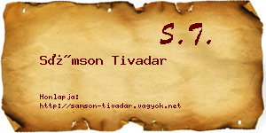 Sámson Tivadar névjegykártya