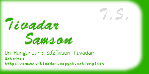 tivadar samson business card